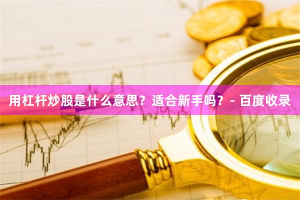 用杠杆炒股是什么意思？适合新手吗？- 百度收录